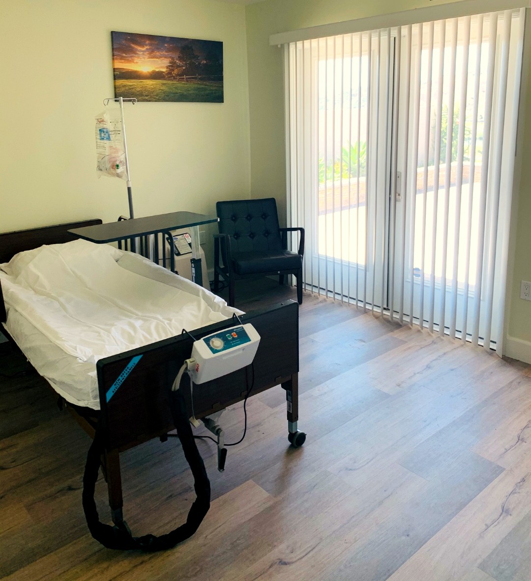 Bedroom of a California congregate living health facility